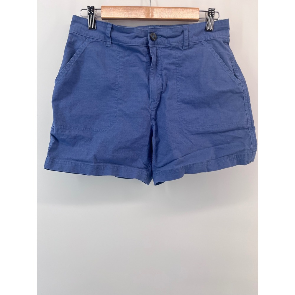 Eddie Bauer Womens Blue Utility Hiking Shorts Size 6 Outdoor Cargo Pockets Sport